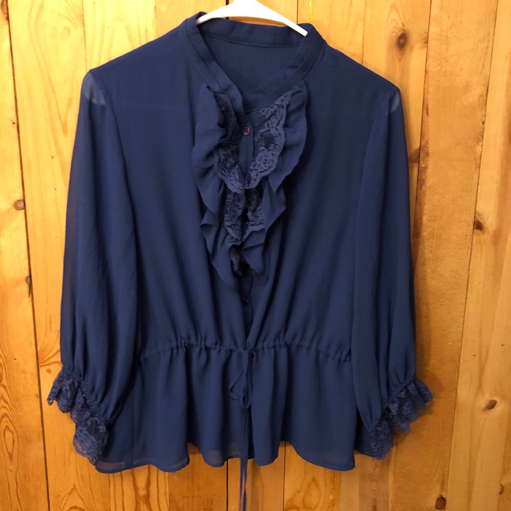 Navy blue blouse